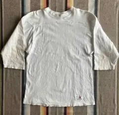 チャンピオン フットボールT 無地 ホワイトビンテージ USA