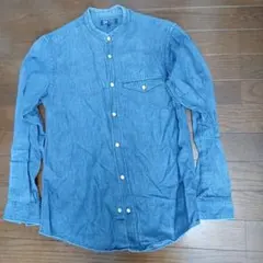 BEAMS HEARTS デニムシャツ Sサイズノーカラー