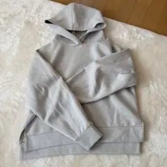 グレー フード付き スウェットパーカー　gu