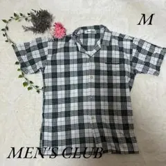 メンズクラブ　チェックシャツ　緑　メンズ　ユニセックス　M a755のサムネイル