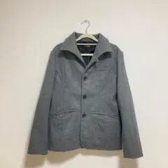 メンズコート ピーコート グレー