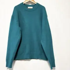 アデイインザライフ　メンズ ミドルゲージ　クルーネック　ニット 冬　グリーン　M