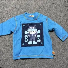 新品タグ付きばいきんまん アンパンマン薄手トレーナー青リバーシブル 80cm