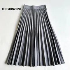 美品☆THE SHINZONE シンゾーン　プリーツスカート　グレー　34のサムネイル