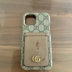 GUCCI GGパターン iPhoneケース カードポケット付き