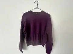 UNIQLO 紫色 長袖ニットセーター