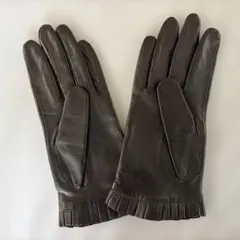 レザー　手袋　ダークブラウン　グローブ　FRANCO FERRARO レディースのサムネイル