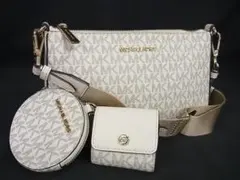 【美品】マイケルコース ショルダーバッグ クロスボディMKロゴ JET SET