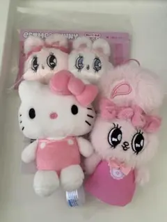 【匿名配送】ピンク ハローキティ エスターバニー ぬいぐるみセット jk スクバ