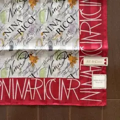 未使用　NINA RICCI シルク&コットン　大判ハンカチ　スカーフにも♪綿絹