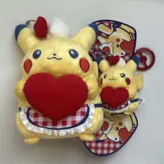 PIKACHU DINER ピカチュウ ぬいぐるみ＆ハートマスコット ポケモン
