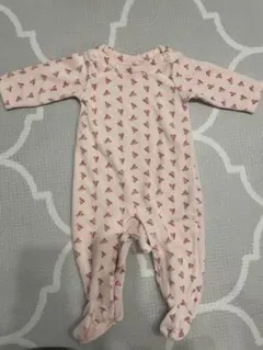 クマ柄ロンパース ピンク 95cm未満