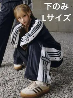 【美品】アディダスアディブレイク ベロア パンツ ブラックL 重盛さと美部希帆