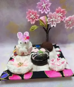 ♡専用♡No.267 ちりめん細工 小さな春 お花見 夜桜②