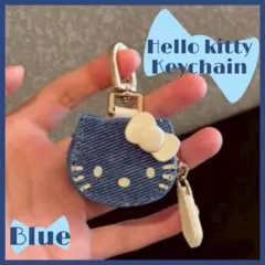 ハローキティ チャーム型 コインケース AirTagケース デニム　ジーンズ