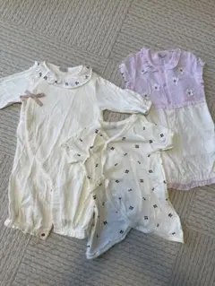 petit main 花柄ロンパース 50-70cm