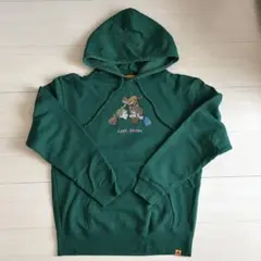 レディース　刺繍プルオーバーパーカー M グリーン