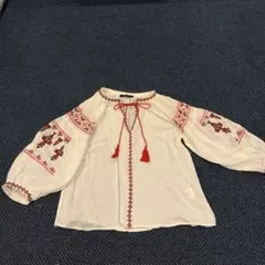 W closet 刺繍 チュニック ブラウス 長袖のサムネイル