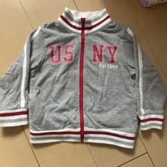 ELFINDOLL グレー ジップアップ トレーナー 100 西松屋