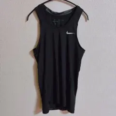 ナイキ タンクトップ クルーネック ノースリーブ 無地 S 黒 ポリエステル