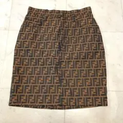 FENDI フェンディ ひざ丈 タイトスカート ズッカ柄　XL 大きいサイズのサムネイル