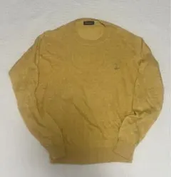 ポールスチュアート ニット セーター コットン リネン　山吹色　M