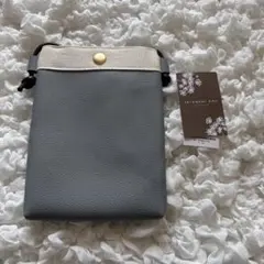 しまむら　terawear amu スマホショルダーバッグ ブルーグレー　新品