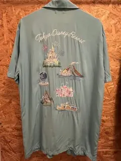 東京ディズニーリゾート 半袖オープンカラーシャツ L 刺繍のサムネイル