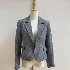 【日本製】Style Note ツイードジャケット（9AR）グレー　セレモニー