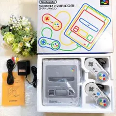 動作確認清掃済み箱付きスーパーファミコン本体セット130SHVC-001