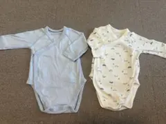 UNIQLO BABY 長袖ボディスーツ 2枚セット 60cm ベビー肌着　下着