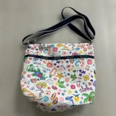 レスポートサック　ハワイアン　ショルダーバッグ 中型　白　フラ　旅行