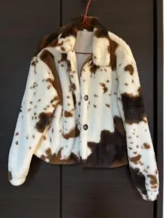 フリースコート 白と茶色 130サイズ