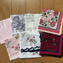 新品未使用‼️花柄と刺繍のハンカチセット　７枚　ジバンシー　他
