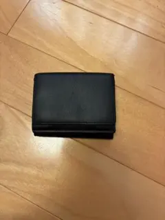 MUJI 無印良品　植物由来の原料を使った　三つ折り財布　黒のサムネイル