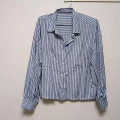 美品♪GLOBAL WORK 365日マイスタイルクロップドシャツ