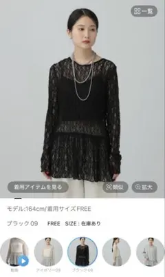 アルページュストーリー 3Dレースペプラムブラウス M - メルカリ