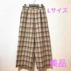 ワイドパンツ チェック