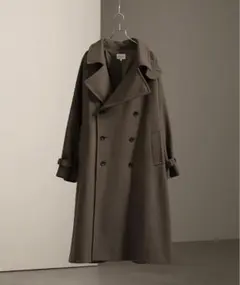 EmmaClothesオーバーサイズメルトン ダブルヨークラグラントレンチコート