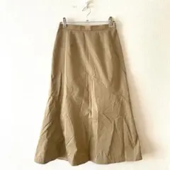 ☆フレアスカート 綿100％ ウエスト一部ゴム 日本製 カジュアル 62-66
