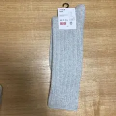 ユニクロ ソックス ライトグレー MEN 25-27cm