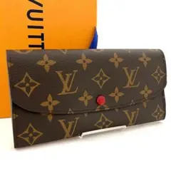 極上美品✨ルイヴィトン モノグラム ポルトフォイユ エミリー 赤ルージュ 長財布