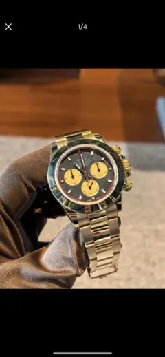 ROLEX クロノグラフ 腕時計 ブラック/ゴールド