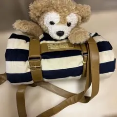 ディズニー ダッフィー ストライプ柄ブランケット ぬいぐるみ付き