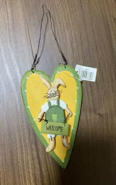 ウサギの木製ウェルカムボード