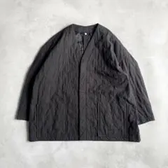 FIRMUM キルティングジャケット ノーカラー コマサーモ ブラック XS