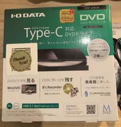 I-O DATA USB Type-C DVDドライブ DVRP-UT82CK