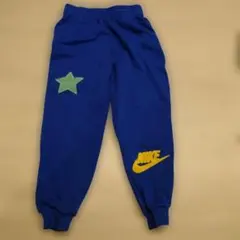 NIKE 青 長ズボン 星の刺繍