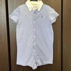 Ralph Lauren ストライプロンパース 95cm未満
