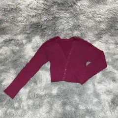 Ray Cassin レイカズン ピンク　ショート丈カーディガン ニット